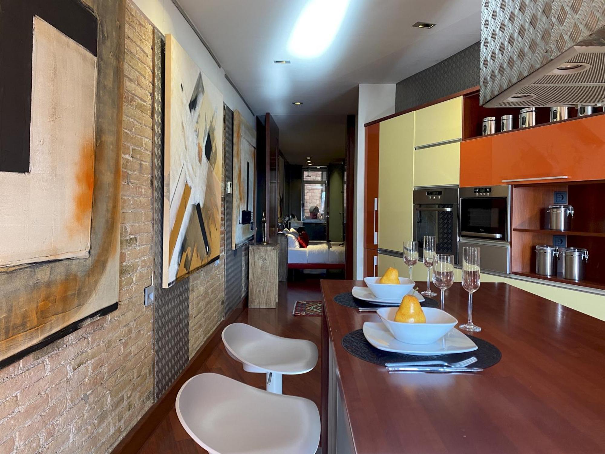 Luminous Designer Loft Style Eixample Views By Myrentalhost Barcelona