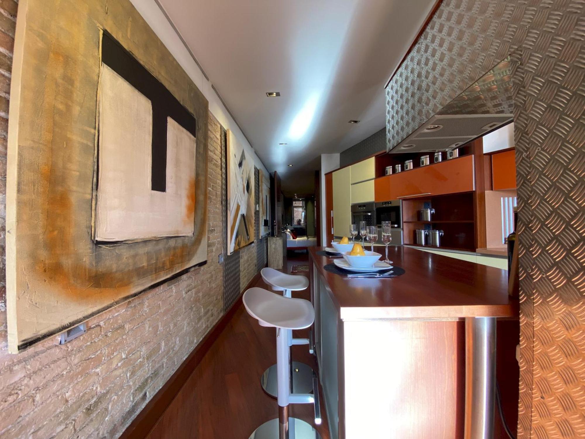 Luminous Designer Loft Style Eixample Views By Myrentalhost Apartment